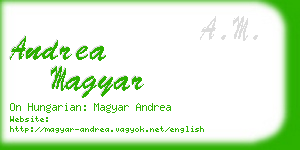 andrea magyar business card